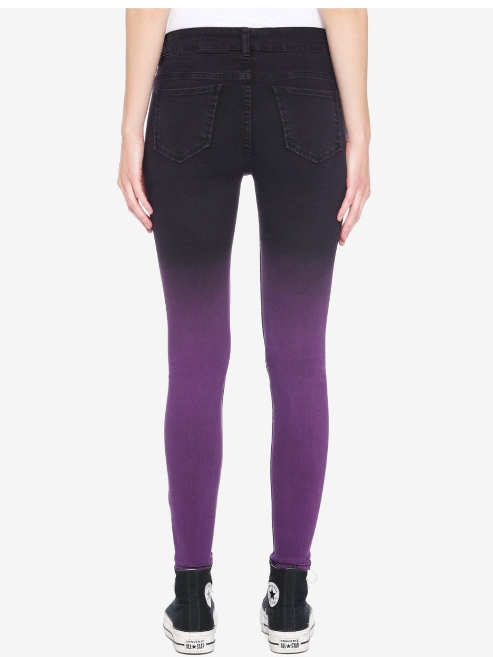 Hot Topic Denim sunrise purple ombre skinny Jean's - Picture 2 of 9